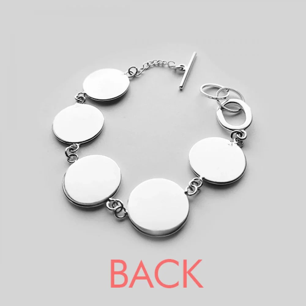 Heart Electrocardiogram Design Bracelet Chain Charm Bangle Jewelry