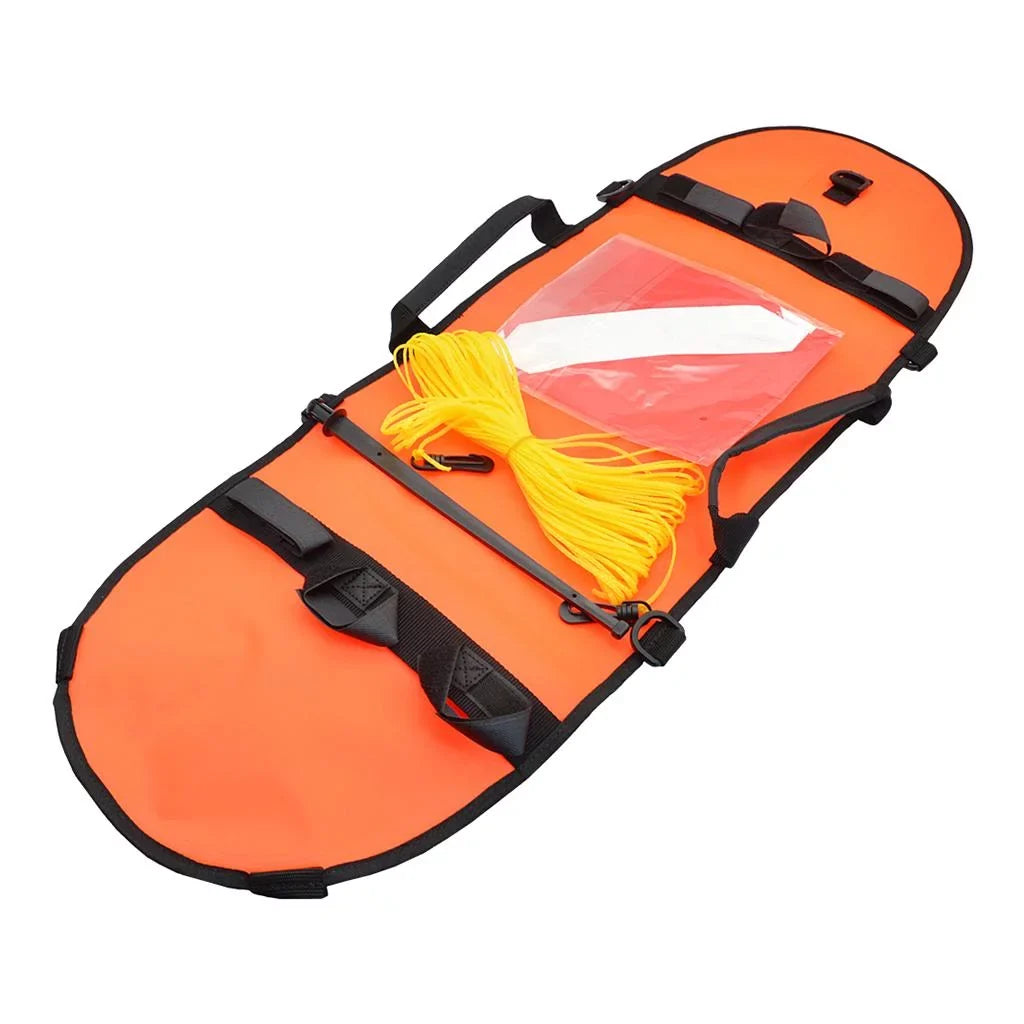 Scuba Diving Safety Float Buoy with Diver Flag, D-, Oral Inflator , 20m High Visible Snorkeling, Spearfishing, Freediving
