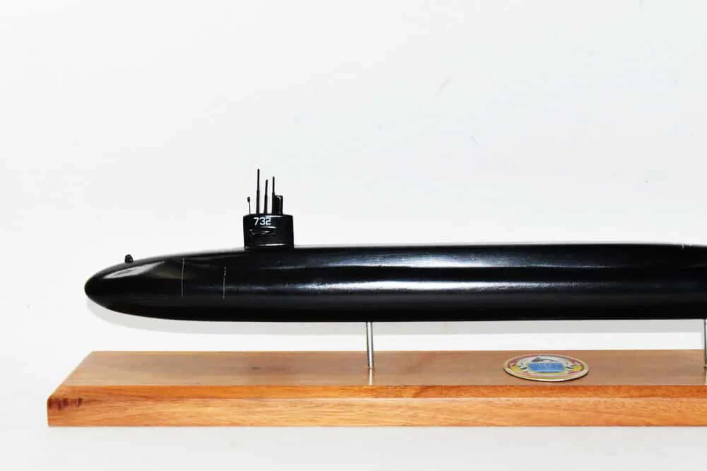 USS Alaska SSBN-732 Submarine Model (Black Hull),Navy,Scale Model,Mahogany,20 inch,Ohio Class