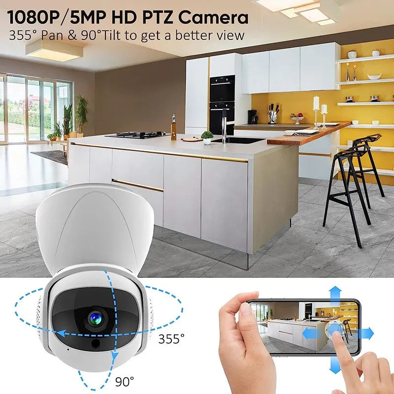 WIFI PTZ Camera IP CCTV Security Protector Surveillance Wireless Camera Smart Auto Tracking Baby Monitor with Google Alexa