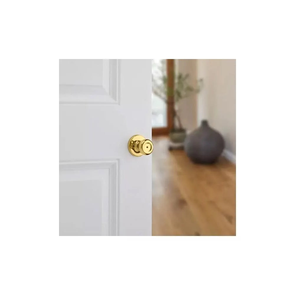 Kwikset Mobile Home Polished Brass Steel Privacy Knob 3 Right or Left Handed