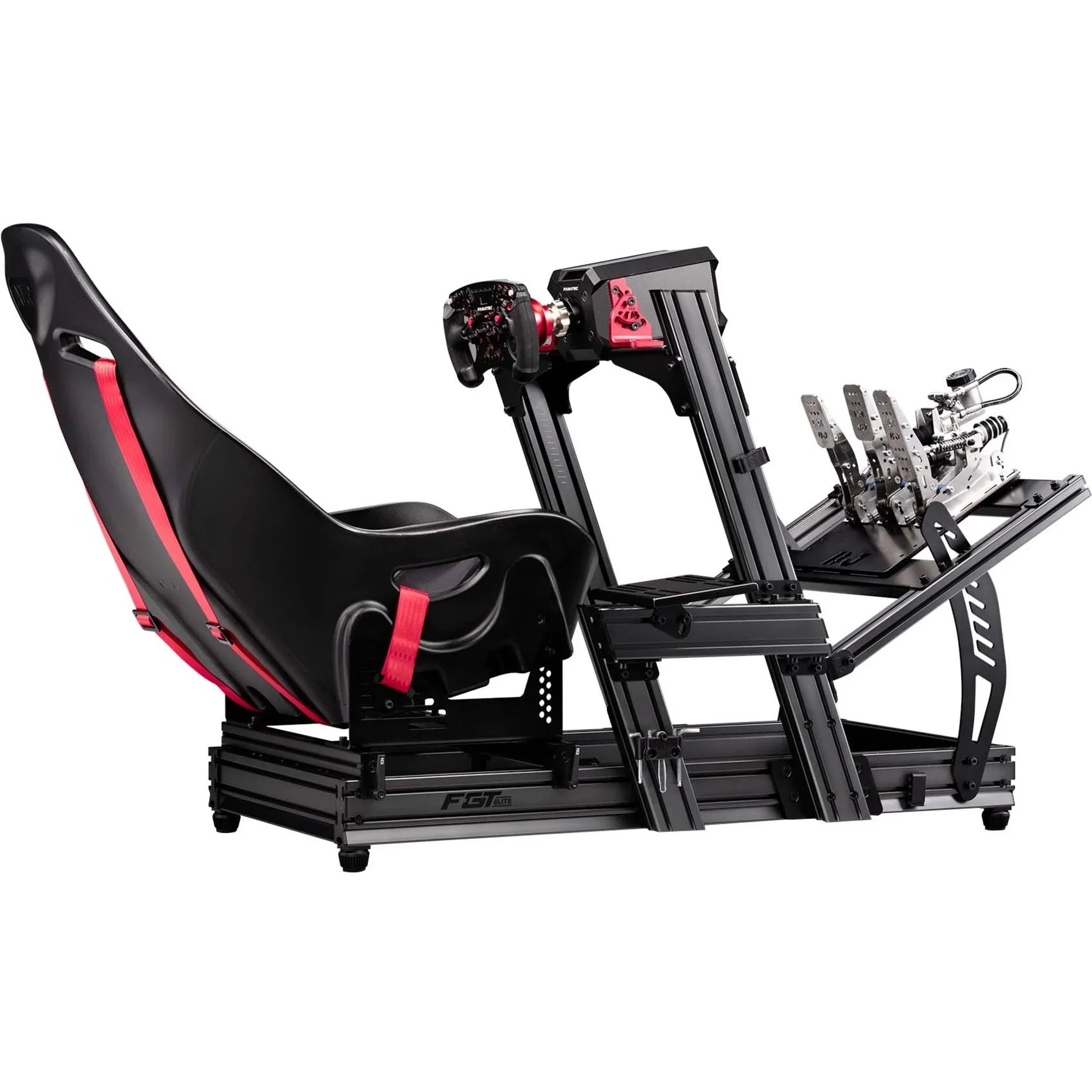 Next Level Racing ELITE DD Side & Front Mount Adaptor Carbon Grey & Red