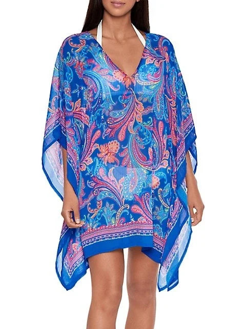 Ralph Lauren SUMMER PAISLEY Crinkly Chiffon Tunic Coating US Large/X-large