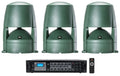 (3) JBL CONTROL 88M 8" Commercial 70v Outdoor Landscape Speakers + Amplifier