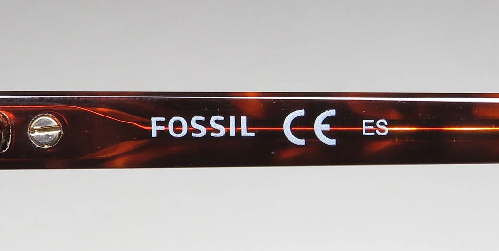 Fossil 7094 Full Rim Rectangular Dark Havana Eyeglasses