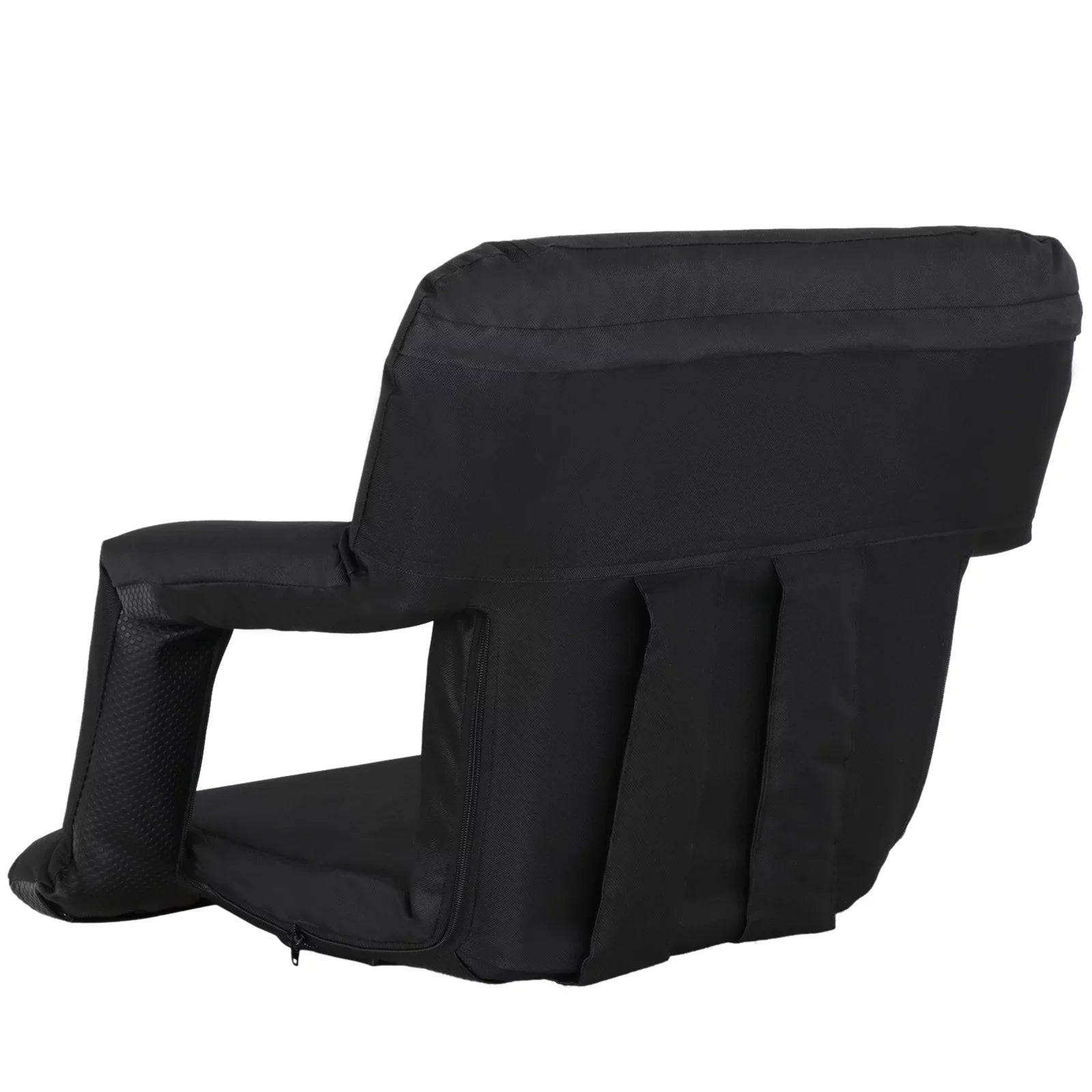 ZENY Stadium Seat Chair Reclining Bleachers W/Padded Cushion - 6 Reclining Positions, Black