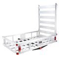 SKYSHALO Hitch Mount Cargo Carrier 47x28x6 in 500lb and Folding Ramp Fits 2" Receiver