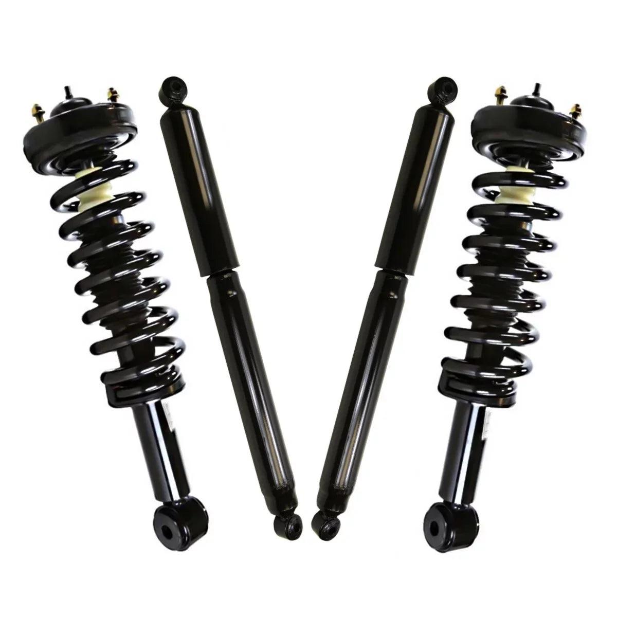 AutoShack Front & Rear Complete Strut Coil Springs and Shock Absorbers Kit Set of 4 Replacement for 2009 2010 2011 2012 2013 Ford F-150 3.5L 3.7L 4.6L 5.4L V6 V8 4WD SUSPKG11001