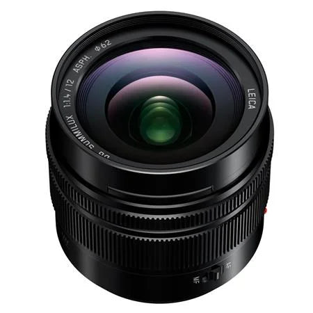 Lumix G Leica DG Summilux 12mm f/1.4 Aspherical Lens for Micro Four Thirds, Black