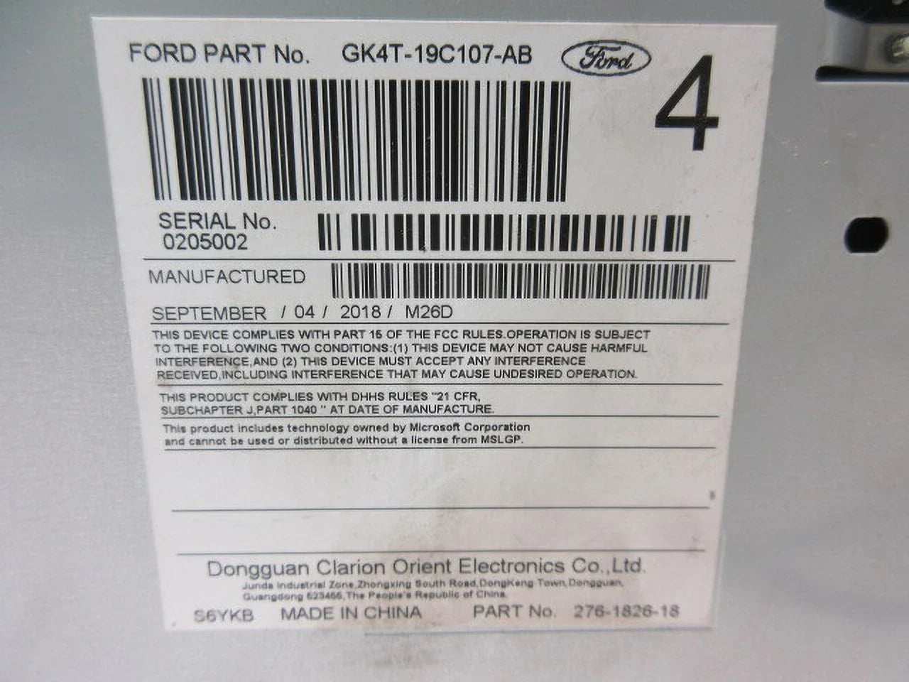 Pre-Owned 2017-2019 Ford Transit 150 250 350 AM FM CD MP3 Radio Receiver OEM LKQ (Good)