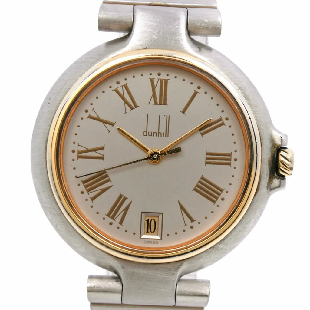 Pre-Owned Millennium Watch Stainless Steel Swiss Made Silver Quartz Analog Display Gray Dial Boys (Fair)