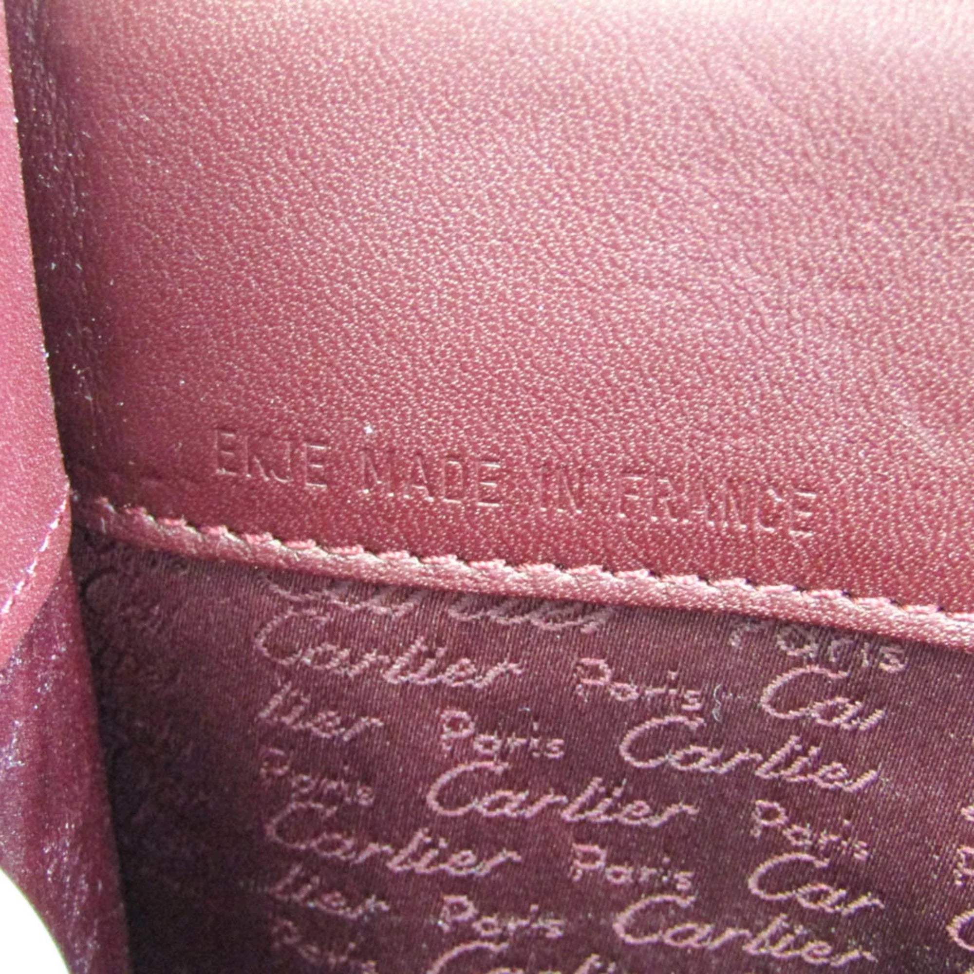 Pre-Owned Cartier Cabochon Women's Leather Tote Bag Bordeaux (Good)