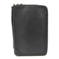 Pre-Owned Hermes Travel Case Men,Women Epsom Leather Long Wallet (bi-fold) Black (Good)