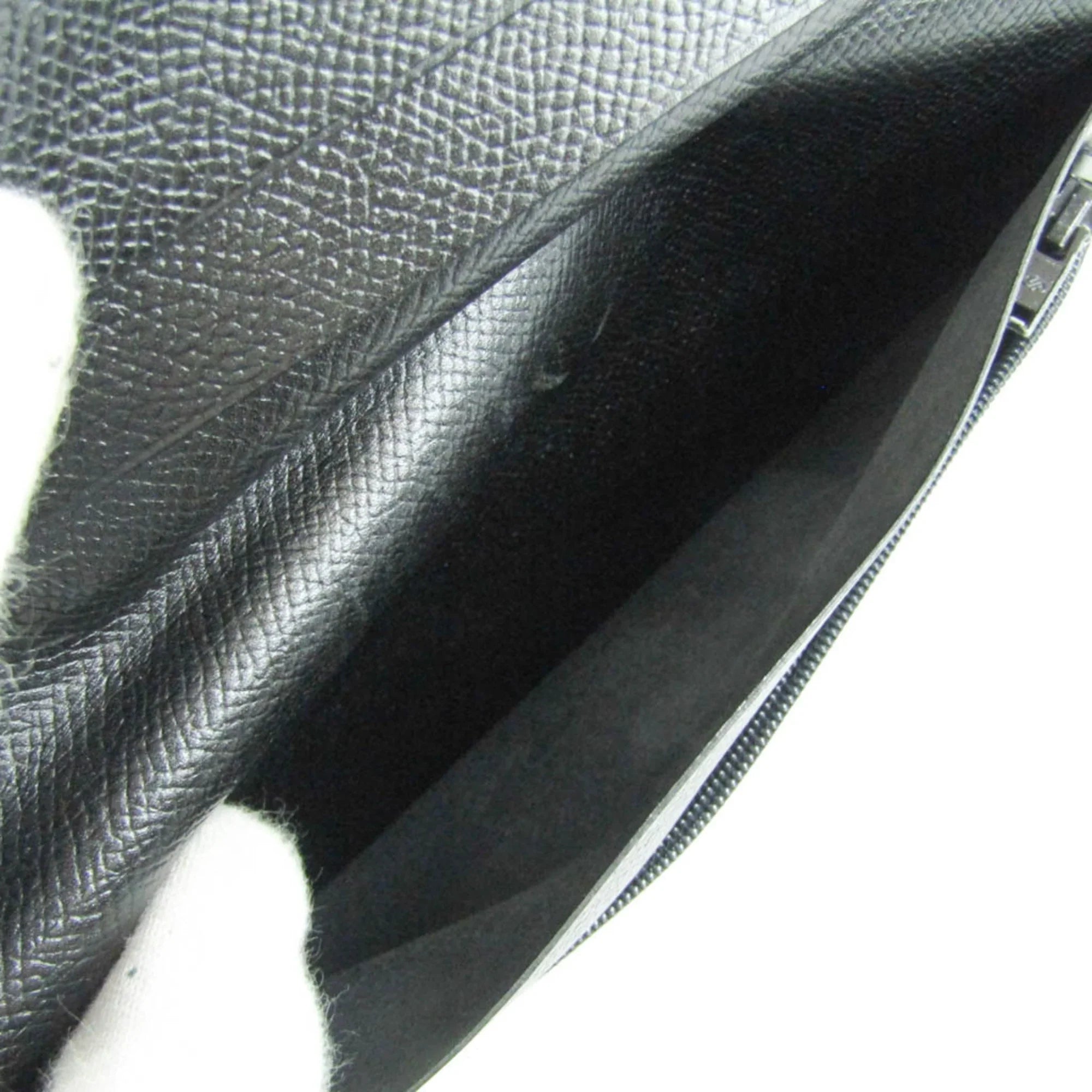 Pre-Owned Hermes Travel Case Men,Women Epsom Leather Long Wallet (bi-fold) Black (Good)