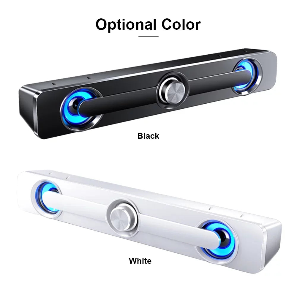 GoolRC V-111 Computer Speaker USB Wired Powerful Bar Stereo Subwoofer Bass Speaker Surround Sound Box for PC Laptop Phone Tablet MP3 MP4