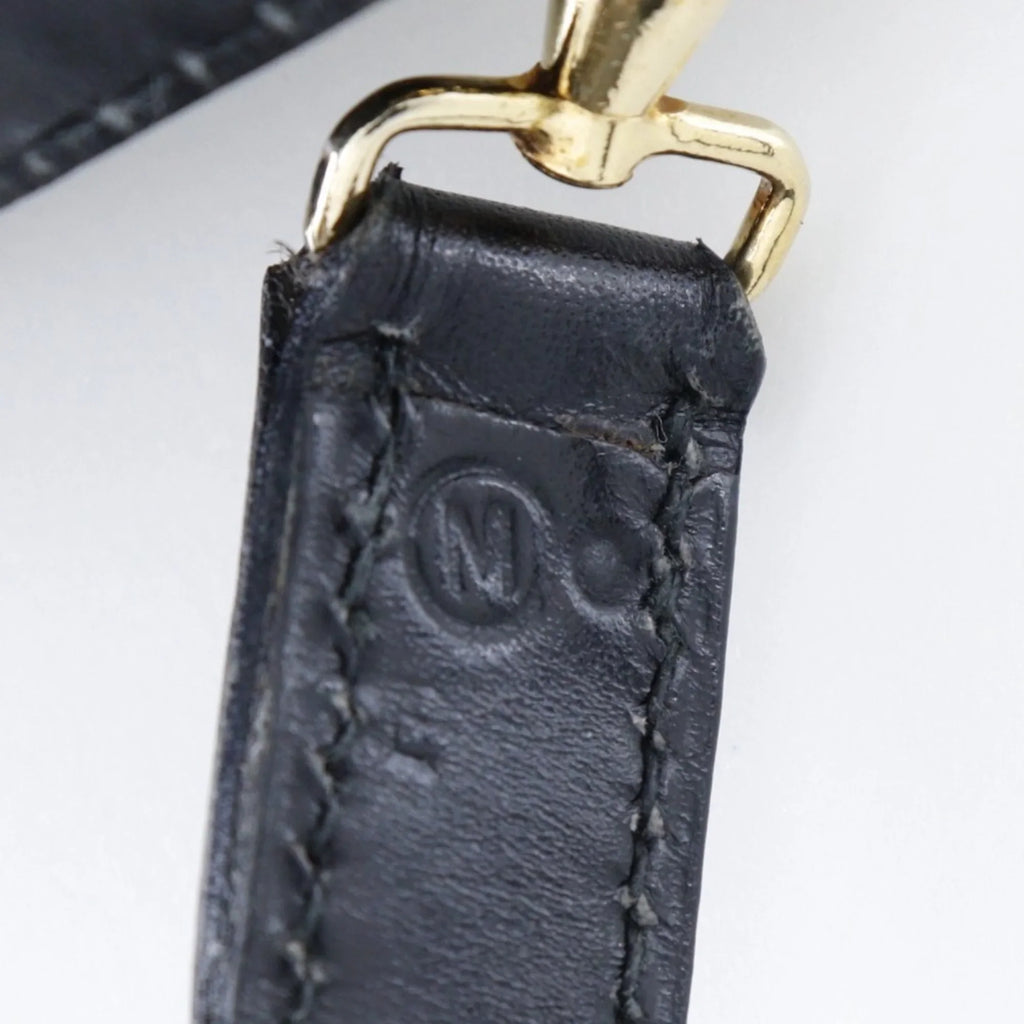 Pre-Owned Hermes HERMES Double H Shoulder Bag Vintage Calf Made in France 1983 Black/Gold Hardware 〇M Crossbody Snap Button Ladies (Fair)