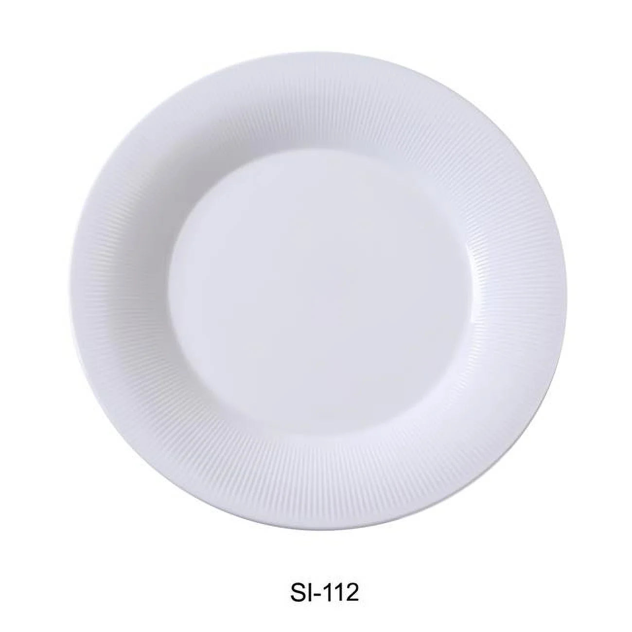 Yanco SI-112 12 in. Siena Porcelain Round Plate, Bone White - Pack of 12