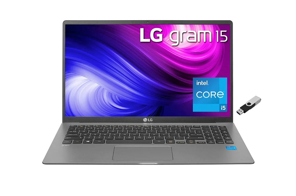 LG 2022 Gram Ultralight Laptop - Full Day Battery - 15.6" FHD IPS - Intel 11th i5-1135G7-16GB LPDDR4-1TB (512x2) NVMe SSD - Iris Xe Graphics - Backlit Keyboard RJ-45 Win 10 w/RATZK 32GB USB