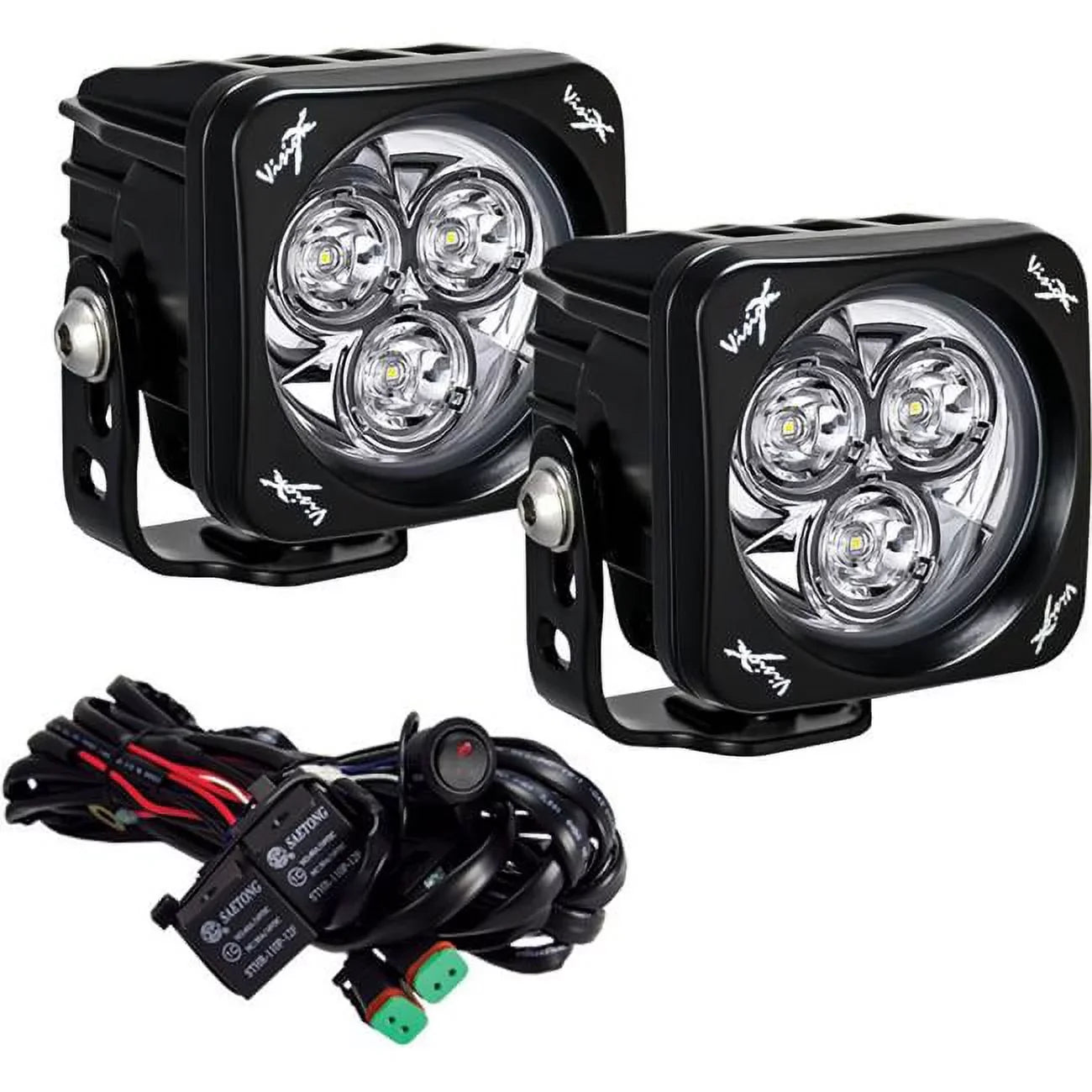 Vision X Lighting CG2-OPM310KIT 3.0 in. Square 3 LED Cannon CG2 Lights - Pack of 2