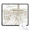 Fontana di Trevi Rome Fontana Landmark Mousepad Stitched Edge Mat Rubber Gang Pad