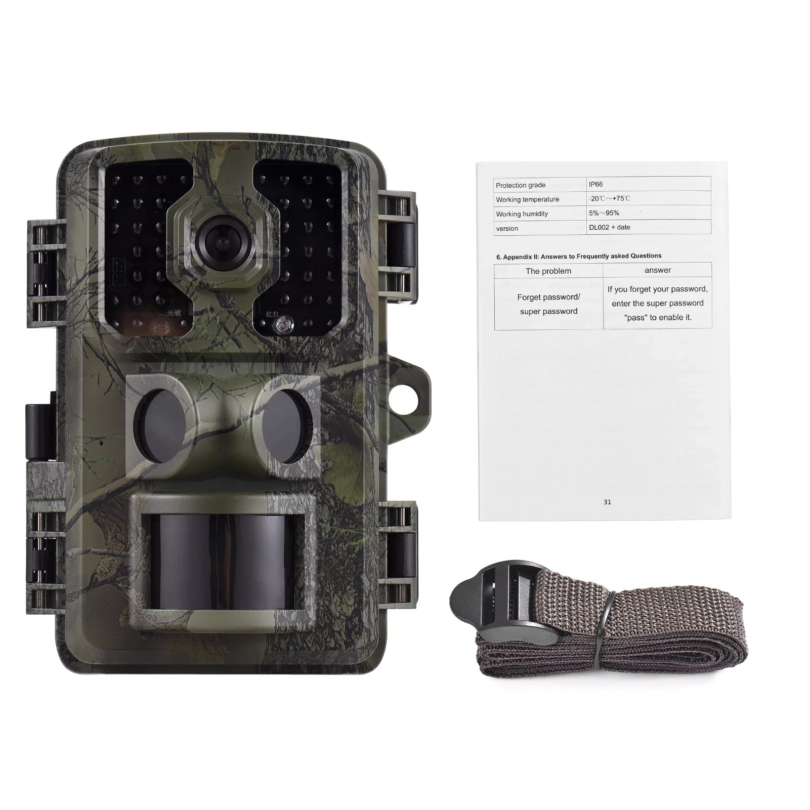 GoolRC 4K Trail 16MP Wildlife Tracking with 2.0 Inch TFT Color Screen PIR Sensors 0.5s Trigger Time Supports Infrared Motion Activated IP66 Waterproof