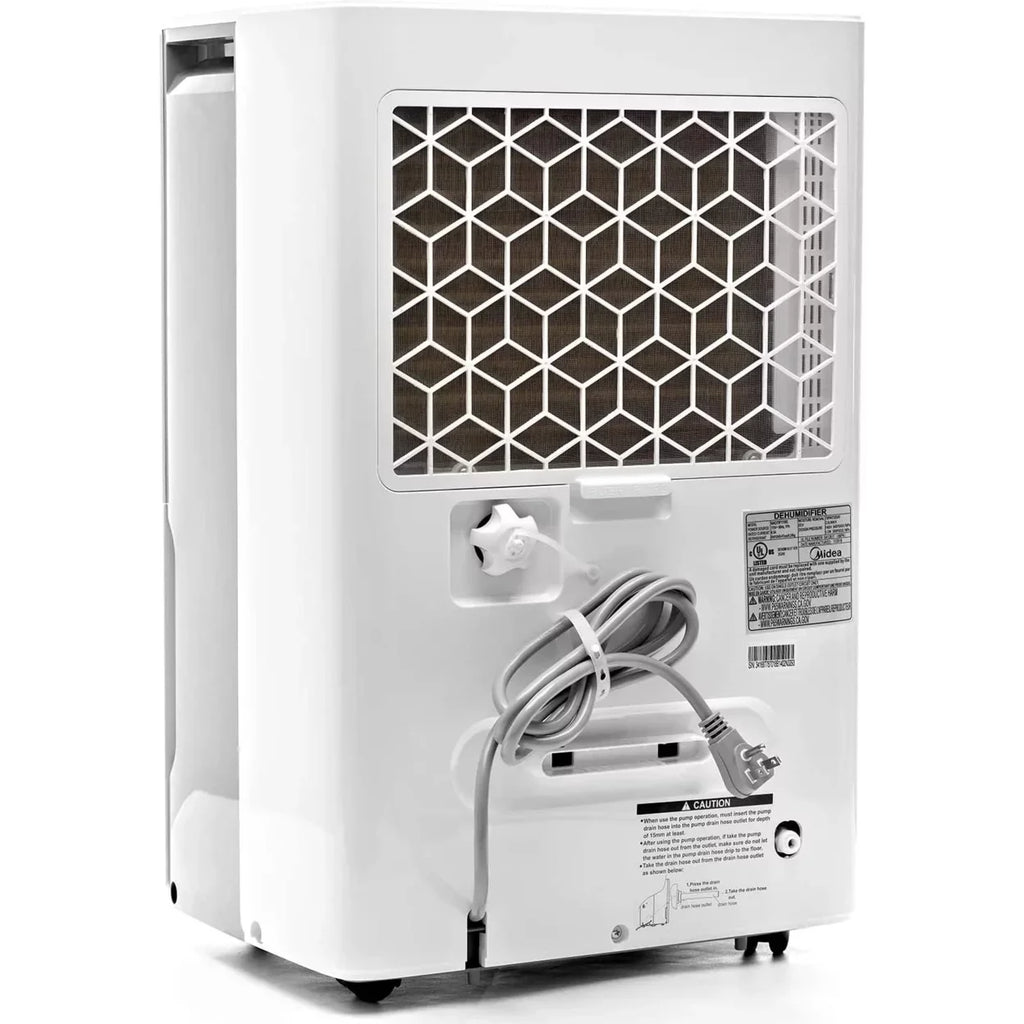Restored Midea 50 Pint EnergyStar Smart Dehumidifier for Wet Rooms with Pump (Refurbished)