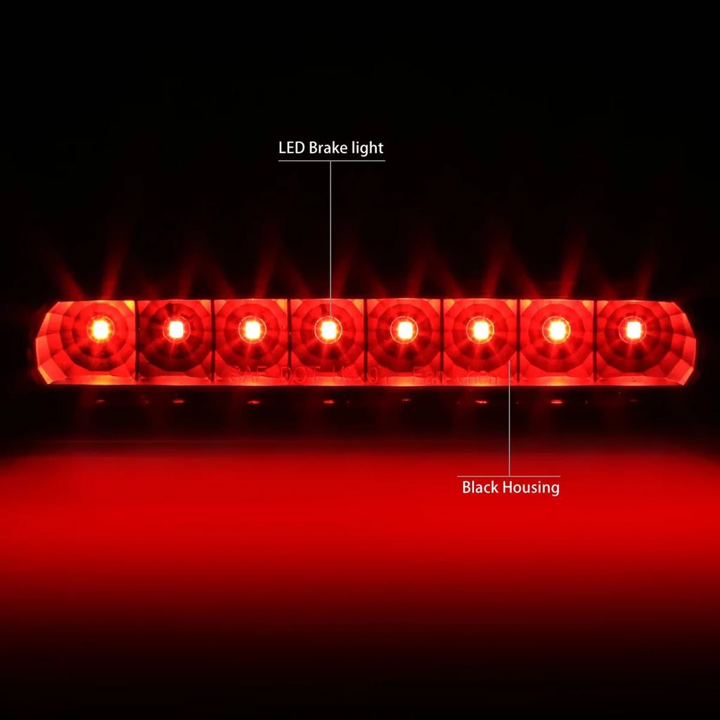 DNA Motoring 3BL-4RUNNER03-LED-BK For 2003 to 2009 Toyota 4Runner N210 Rear LED 3rd Third Tail Brake Light Stop Lamp Black Housing 04 05 06 07 08