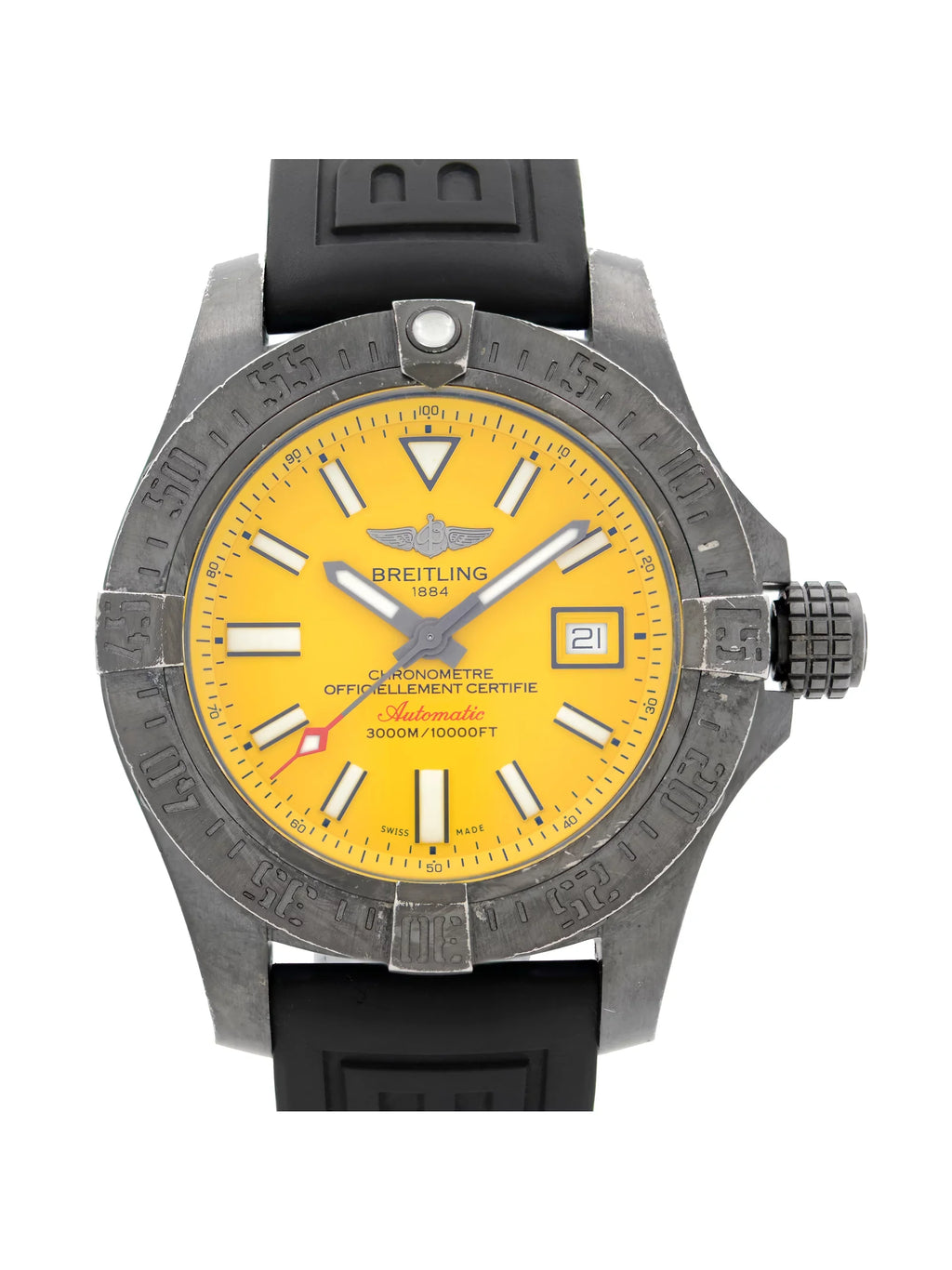 Breitling Avenger II Seawolf Black Steel Automatic Mens Watch M17331E2/I530-153S