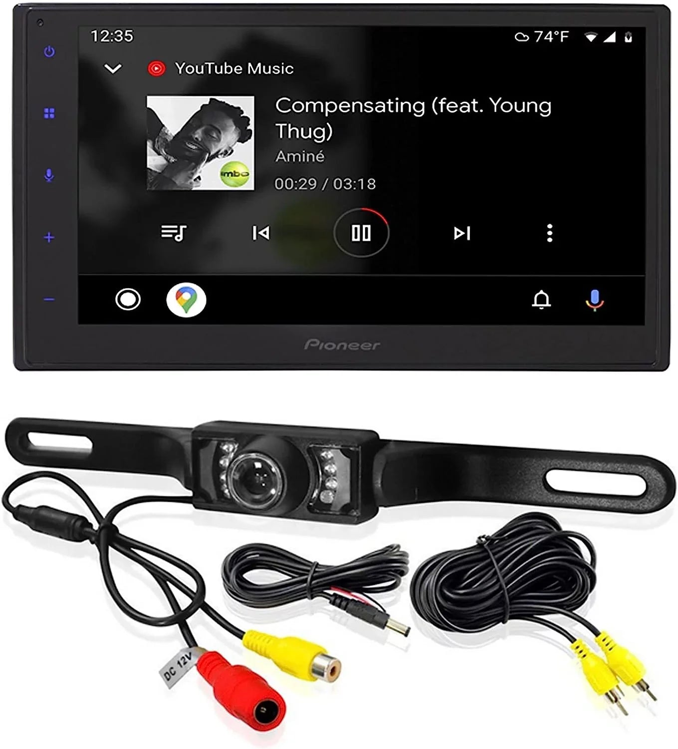 Pioneer DMH-1770NEX Double DIN Bluetooth 6.8" Mechless Digital Media Receiver + Camera
