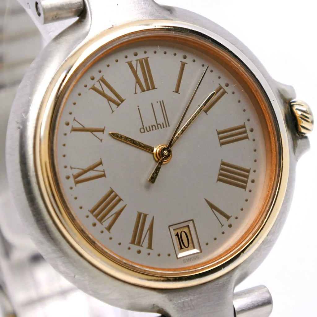 Pre-Owned Millennium Watch Stainless Steel Swiss Made Silver Quartz Analog Display Gray Dial Boys (Fair)