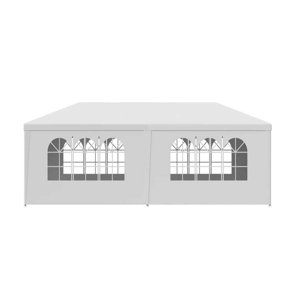 Zeny 10'x20' Outdoor Canopy Party Wedding Tent White Gazebo Pavilion with 6 Side Walls, 8.00, Event Canopies