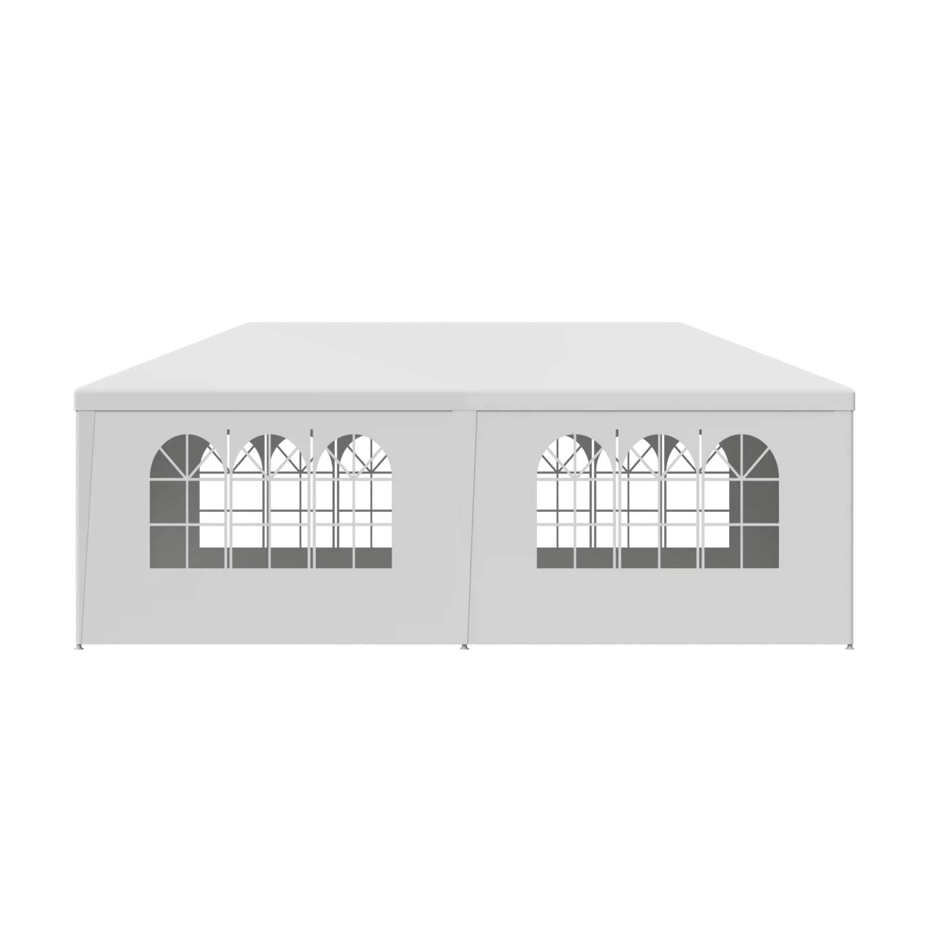 Zeny 10'x20' Outdoor Canopy Party Wedding Tent White Gazebo Pavilion with 6 Side Walls, 8.00, Event Canopies
