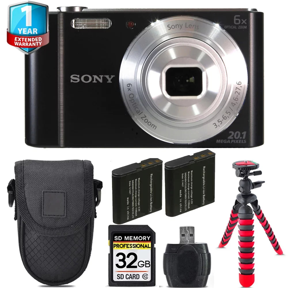 Sony Cyber-shot DSC-W810 Digital Camera + 1 Yr Warranty +Tripod + Case -32GB Kit