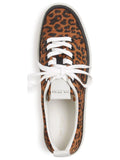 VIA SPIGA Womens Brown Leopard Print Cushioned Mae Round Toe Platform Lace-Up Suede Athletic Sneakers Shoes 8 M