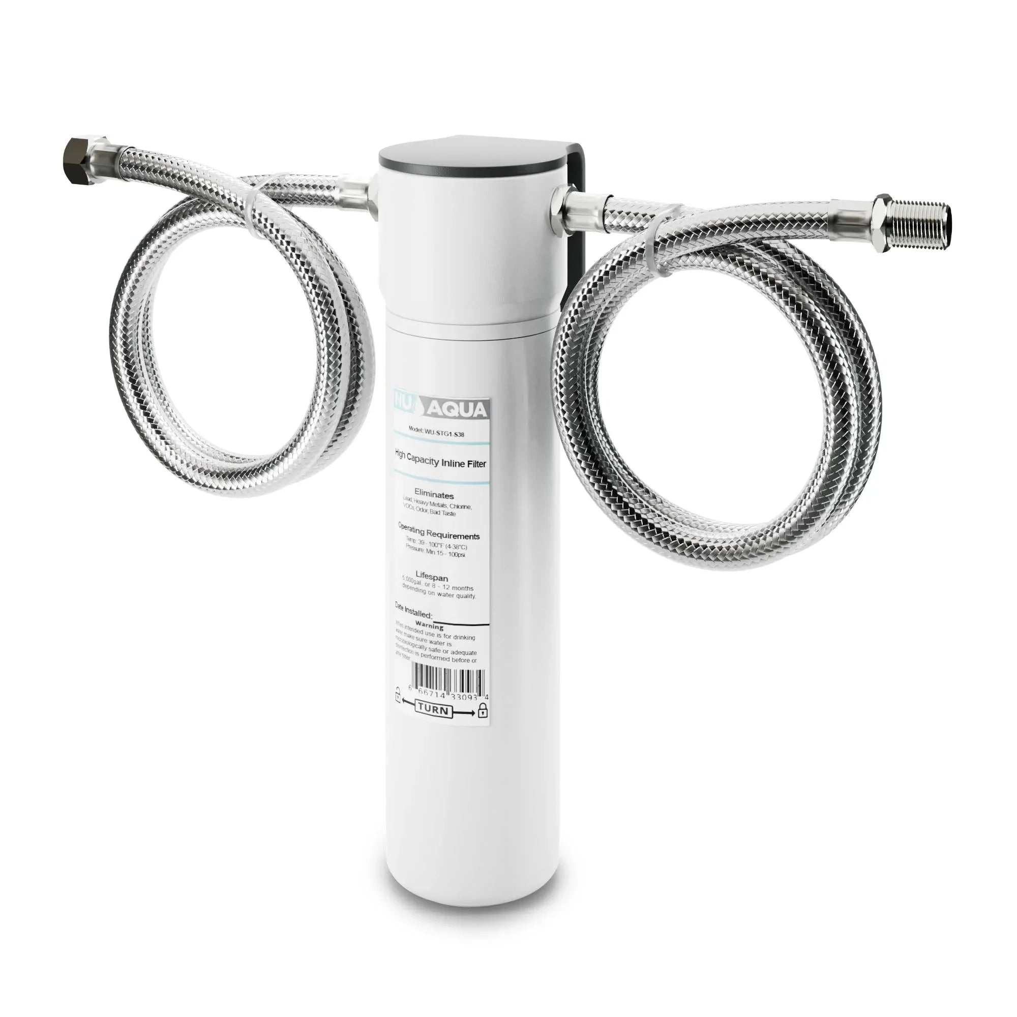 NU Aqua Undersink 3/8" Quick Change 1 Stage Filtration System