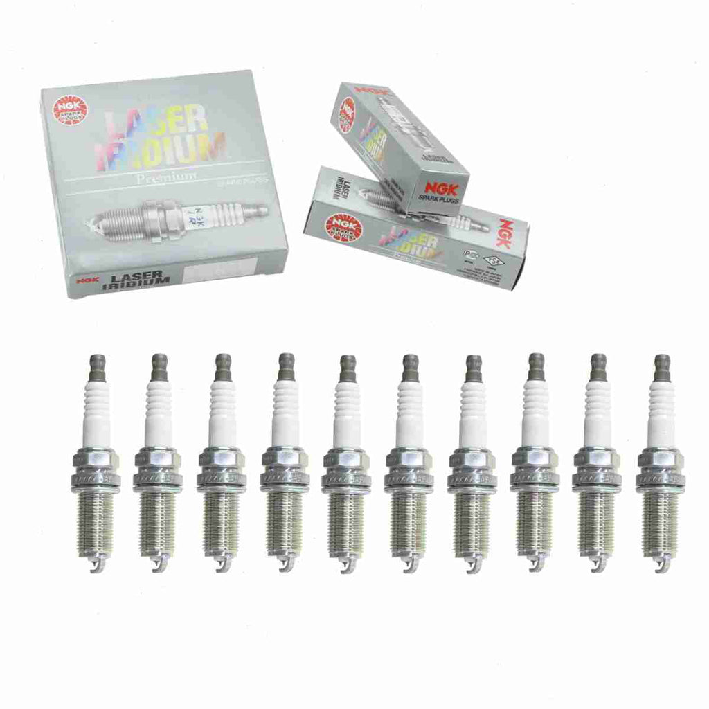 10 pc NGK 1637 Laser Iridium Spark Plugs for 22401-1A50A 4505 4703 9609 FR8MII33X IKH16TT PKH16TT Ignition Wire Secondary Fits select: 2007-2009 HYUNDAI SANTA FE, 2009 KIA BORREGO