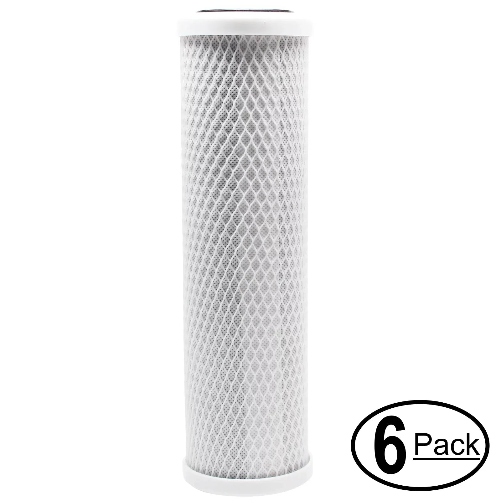 6-Pack Replacement for Marine Depot MD9115 Activated Carbon Block Filter - Universal 10 inch Filter for Marine Depot KleanWater 4-Stage Economy RO/DI System - Denali Pure Brand