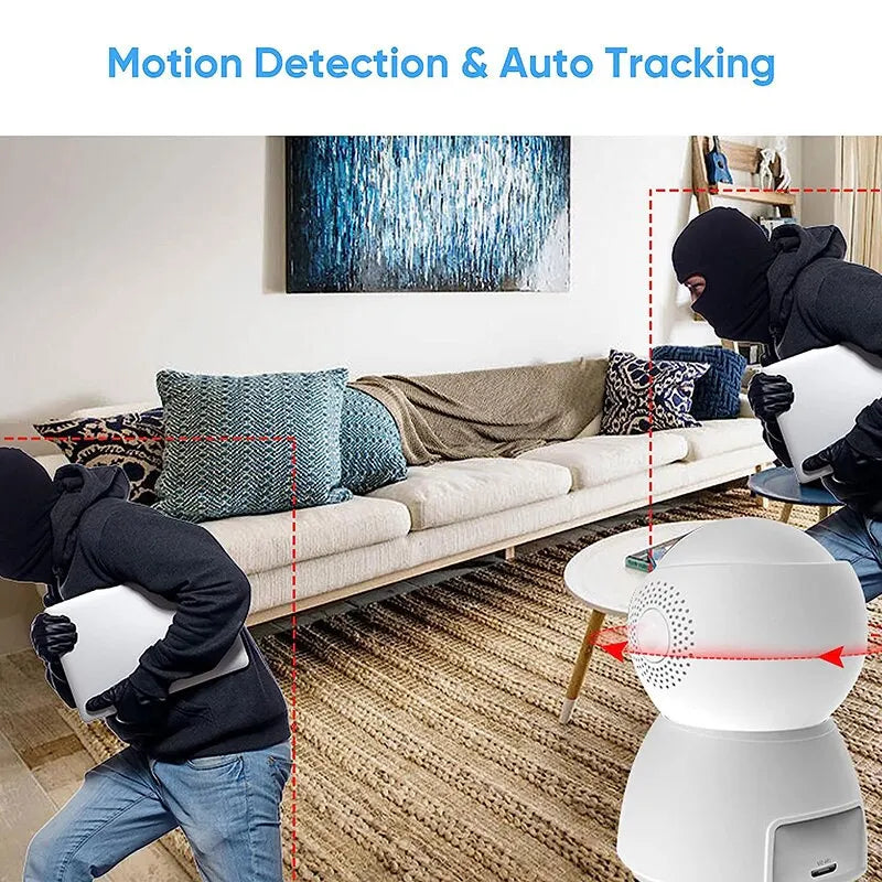 WIFI PTZ Camera IP CCTV Security Protector Surveillance Wireless Camera Smart Auto Tracking Baby Monitor with Google Alexa