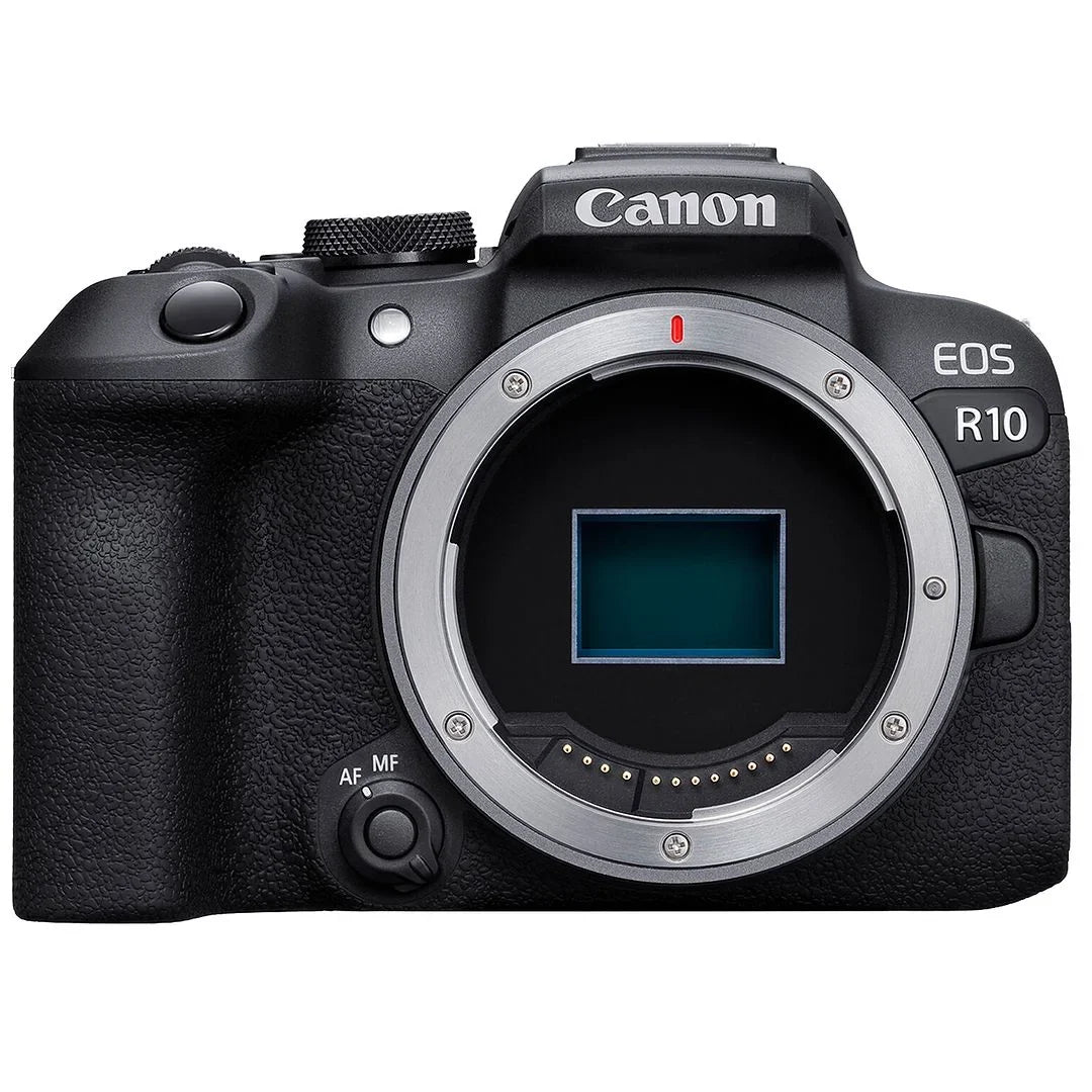 Canon EOS R10 Mirrorless Camera (Body Only) with 2 Pack SanDisk 128GB Memory Card + Case + LED Flash + SV Premium Accessory Bundle