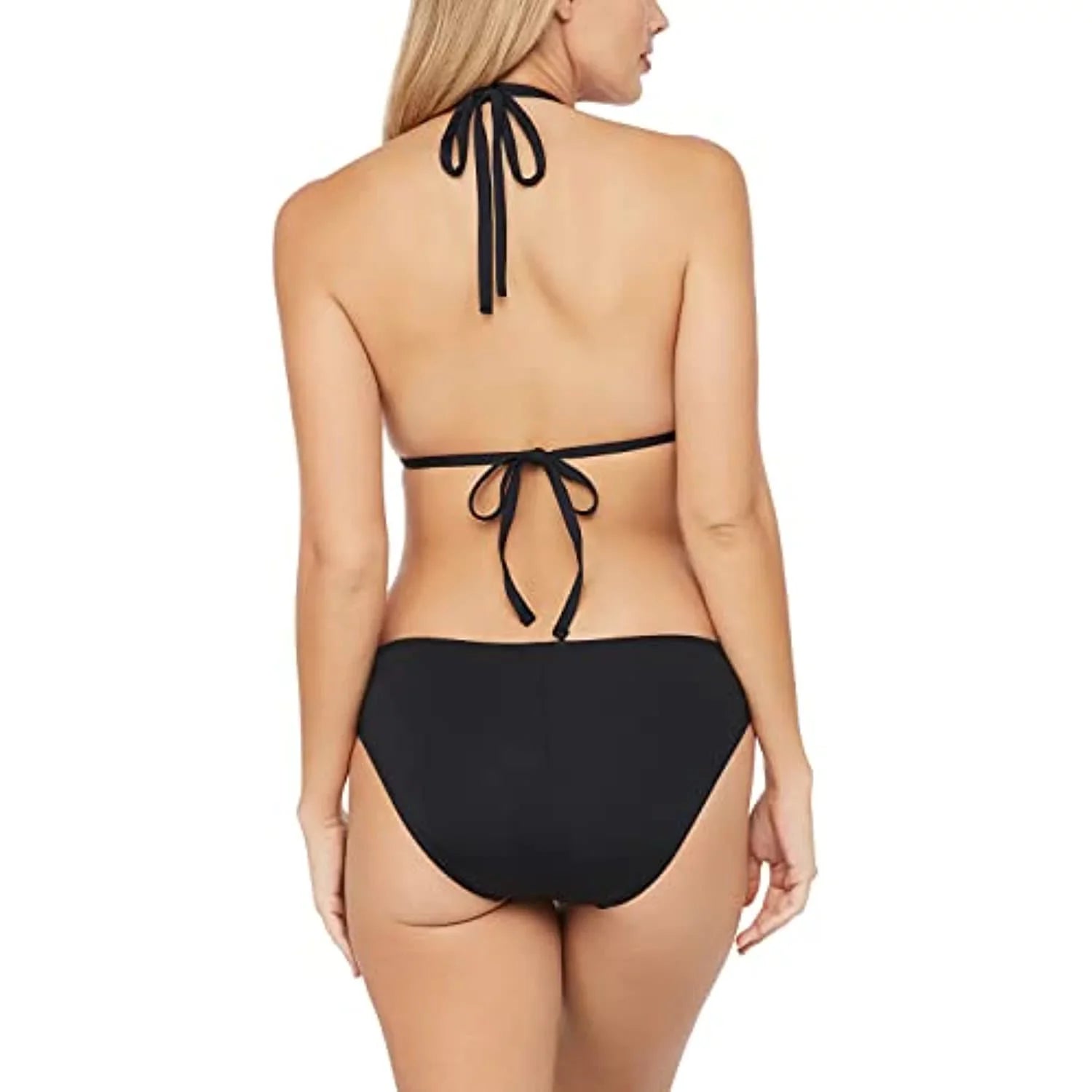 La Blanca Women's Standard Island Goddess Halter Triangle Swimsuit Top, Black, 6