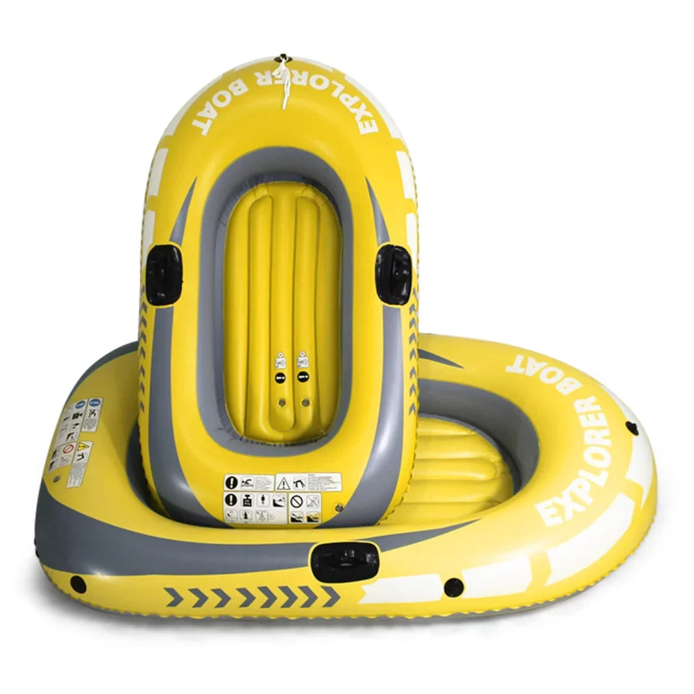 Arealer Inflatable Ship Fishing Craft for 1 Adult & 1 Child Summer Fun Watercraft Canoe Kayak