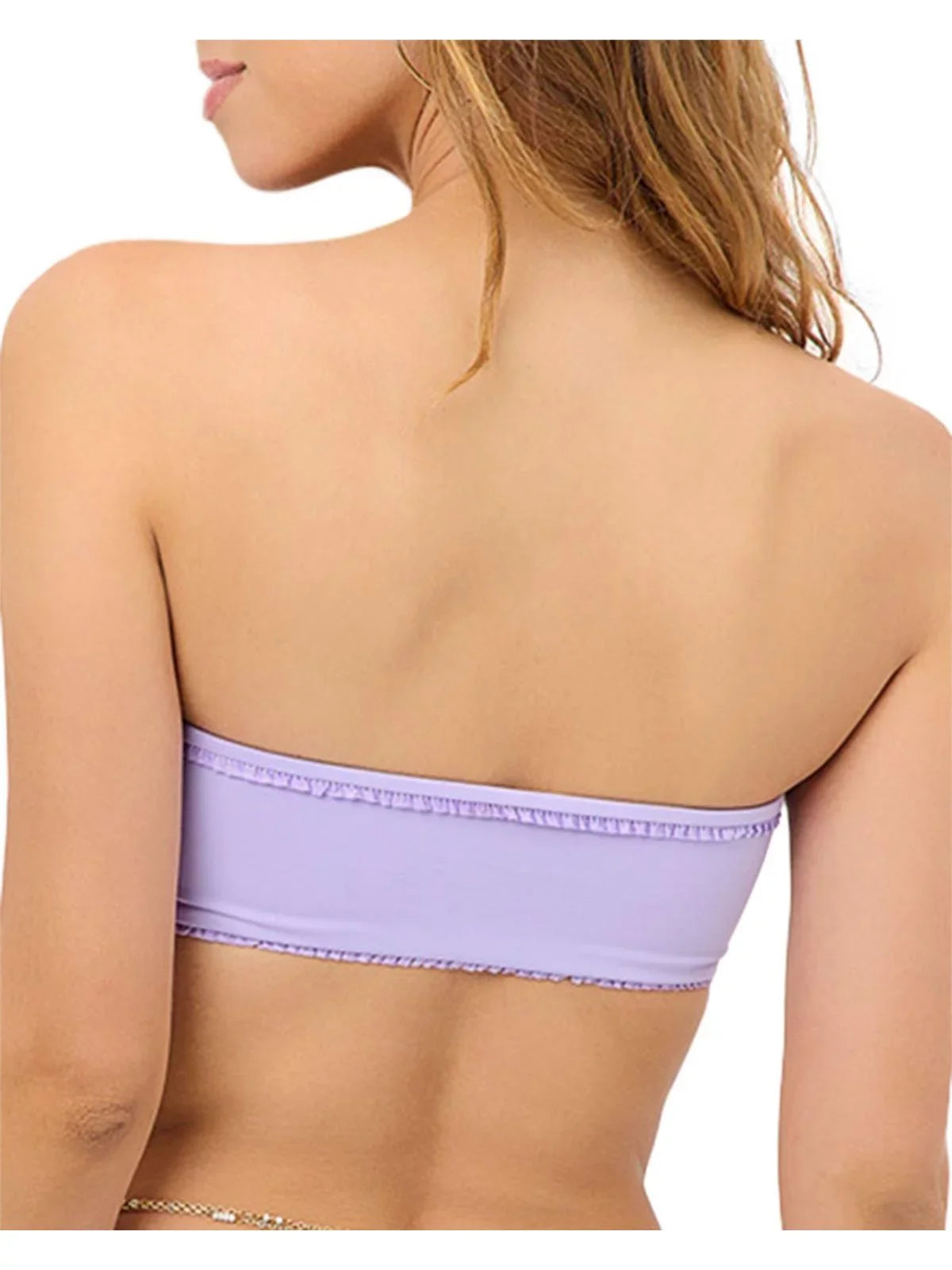 Frankies Bikinis Womens Jean Strapless Bandeau Bikini Swim Top