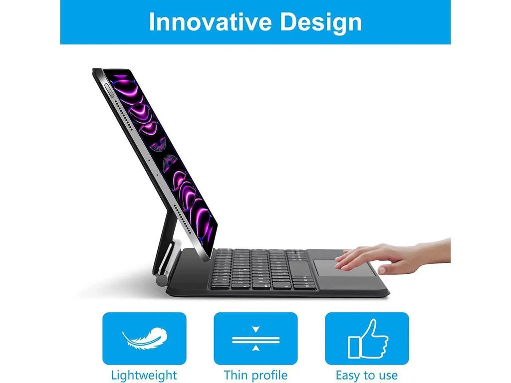 Magic Keyboard for iPad Pro 11 inch 2022 2021 2020 2018 4th 3rd 2nd 1st Gen iPad Air 5 2022 Air 4 10.9 2020 Backlit Trackpad Keyboard Magnetic Stand Shield