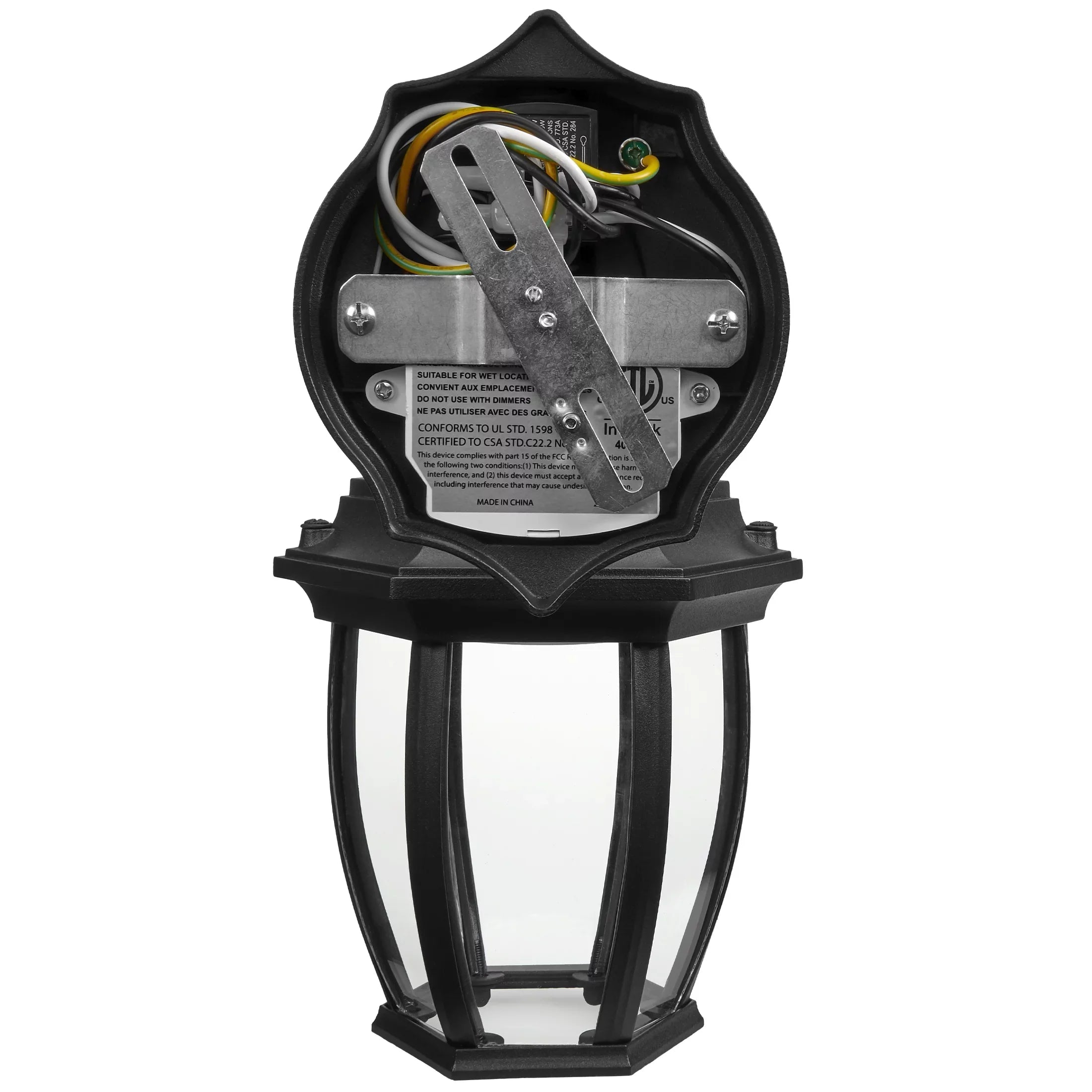 Maxxima LED Outdoor Wall Light - Black Coach Light Fixture with Clear Glass, Photocell Sensor, 830 Lumens, 3 CCT 3000K/4000K/5000K, Dusk to Dawn Lighting for Porch, Garage, and Front Door
