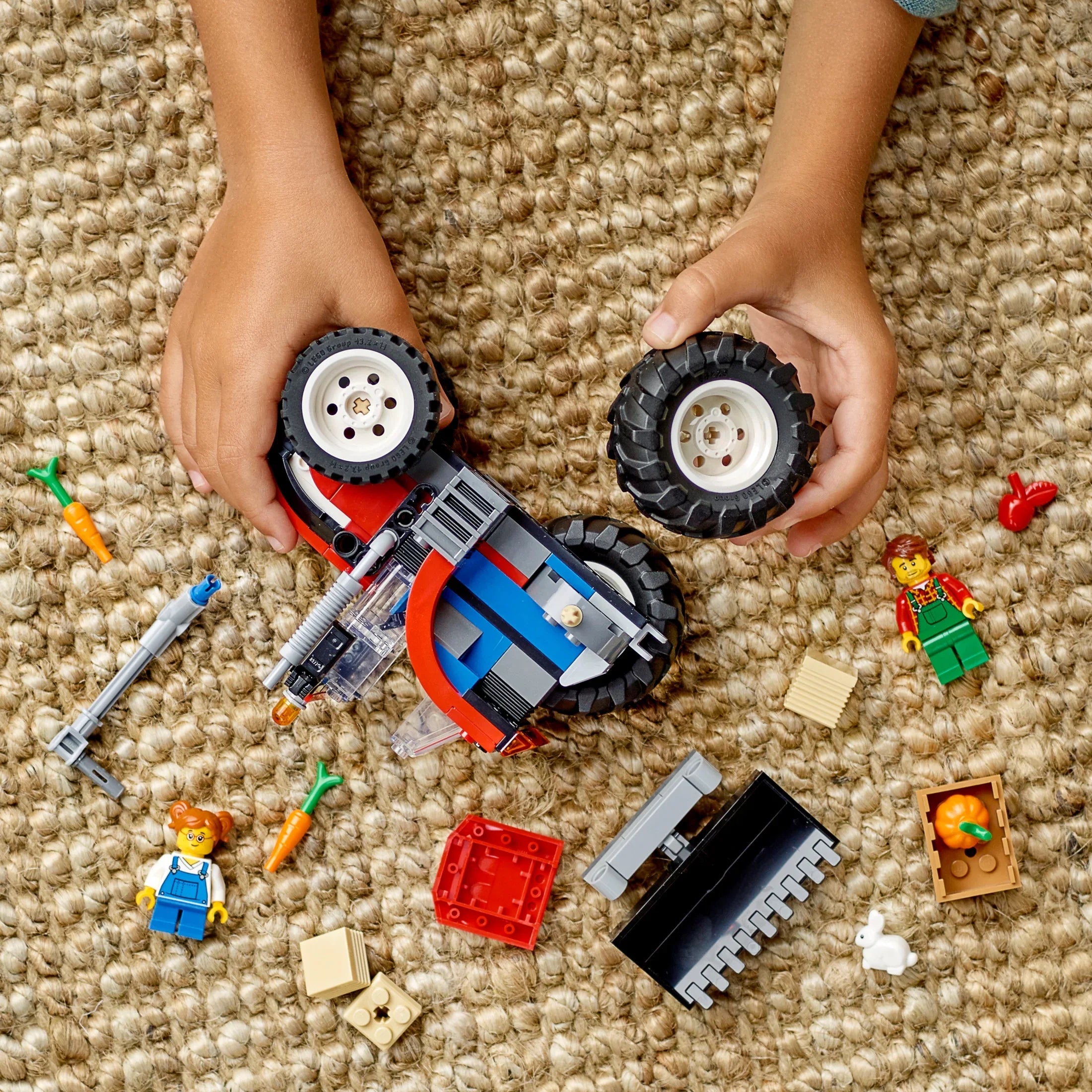LEGO City Big Wheel Gift Set, 2in1 Tractor and Construction Digger Building Toy Sets Plus Farm Garden & Scarecrow Bonus Pack, Outstanding Gift for Boys and Girls Ages 5 and up, 66772