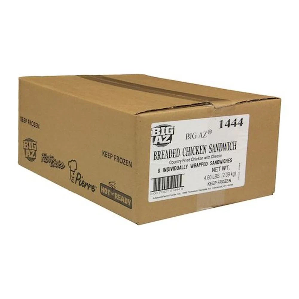Advance Pierre Big Az Country Fried Chicken Sandwich with Cheese, 9.2 Ounce -- 8 per case