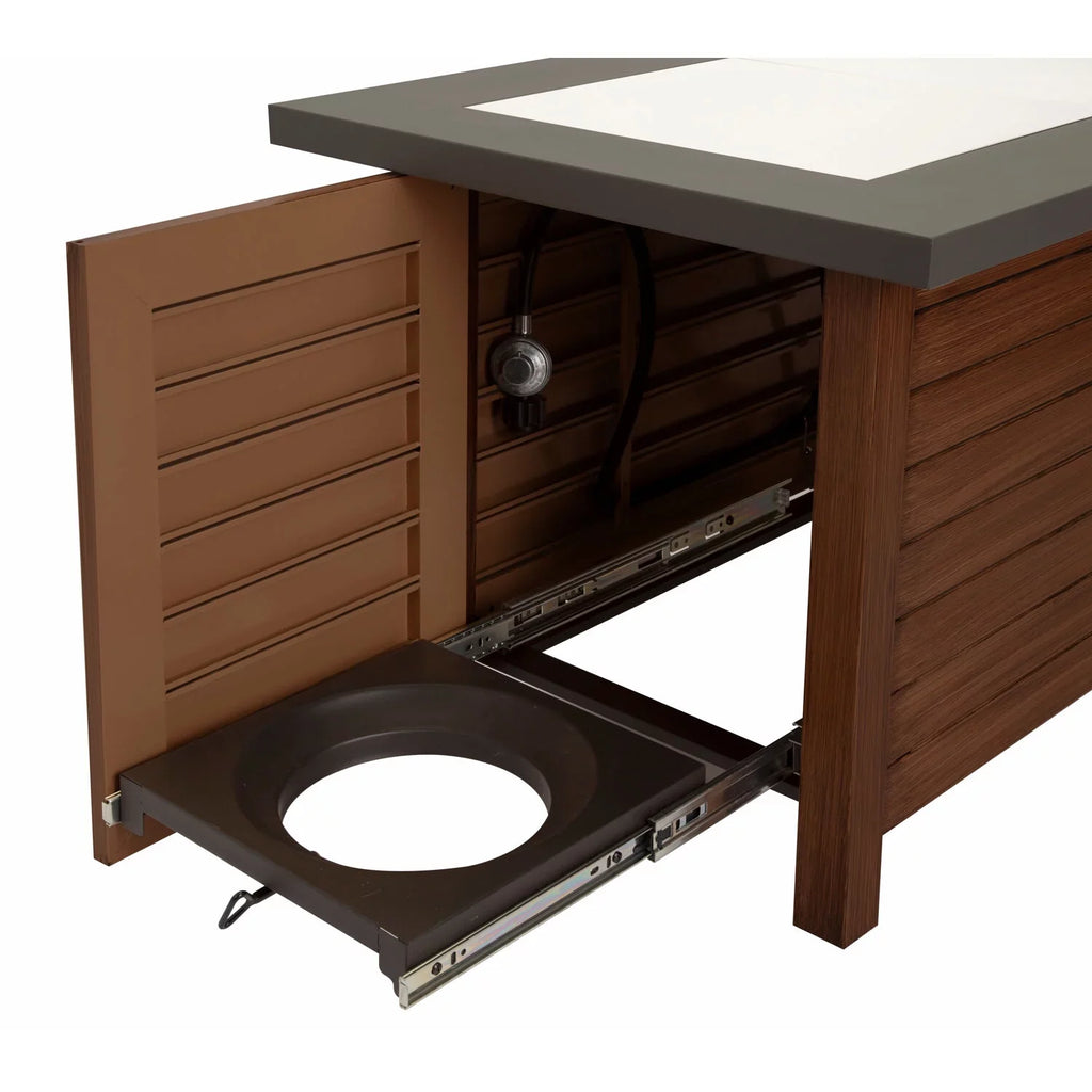 Cuisinart Outdoor Patio Fire Pit Table with Push to Start Ignition, 2-in-1 Design - Fire Pit to Coffee Table