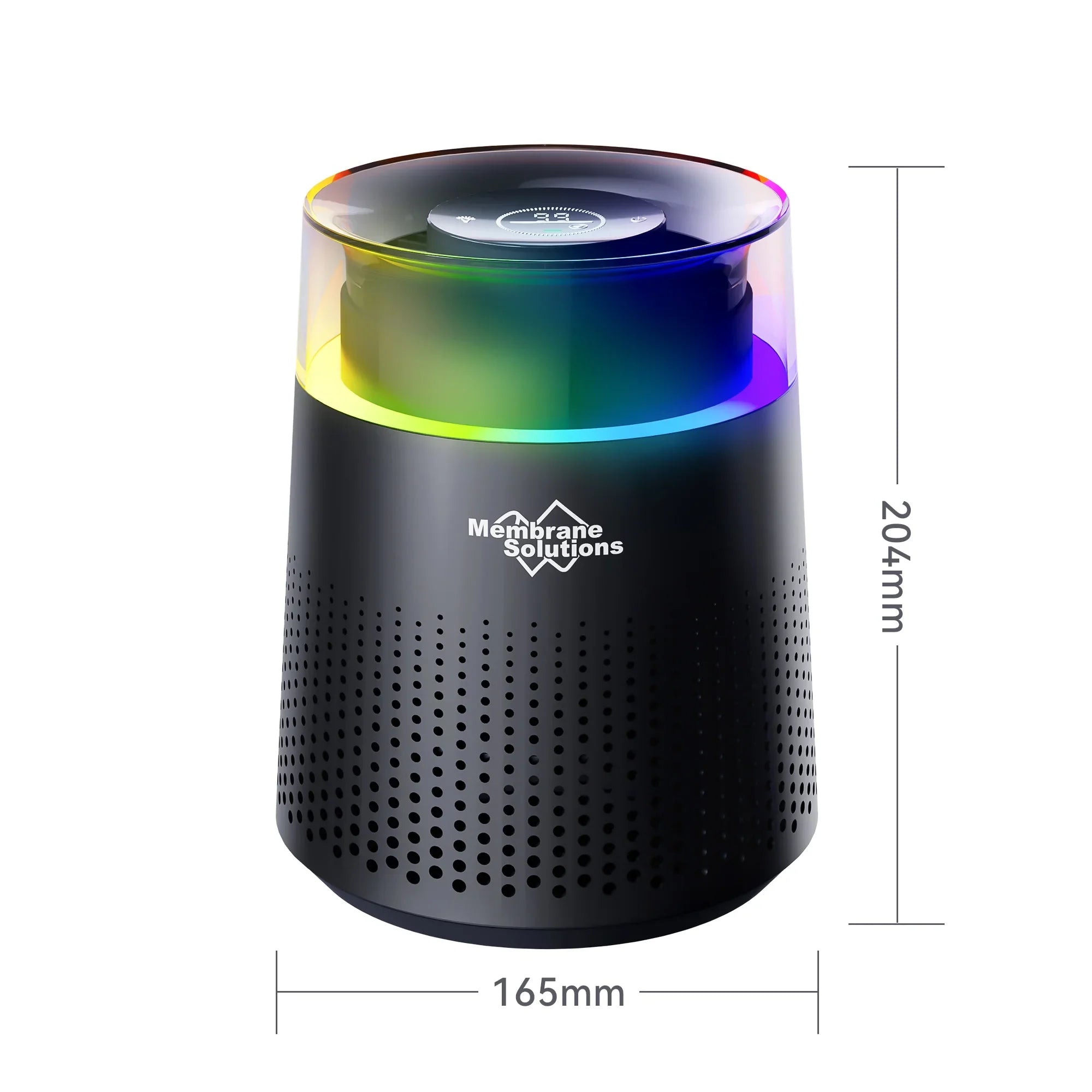 Membrane Solutions MSB5 Air Purifier for Allergies and Asthma, H13 True HEPA Filter, LED Light, Black