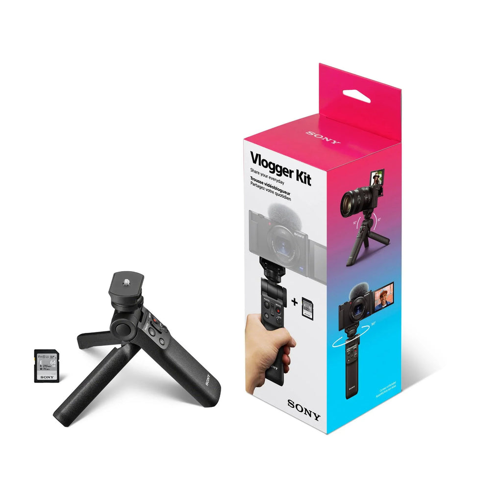 Sony Alpha ZV-E1 Mirrorless Camera with 50mm Lens, Grip, and Mic (Black) Kit
