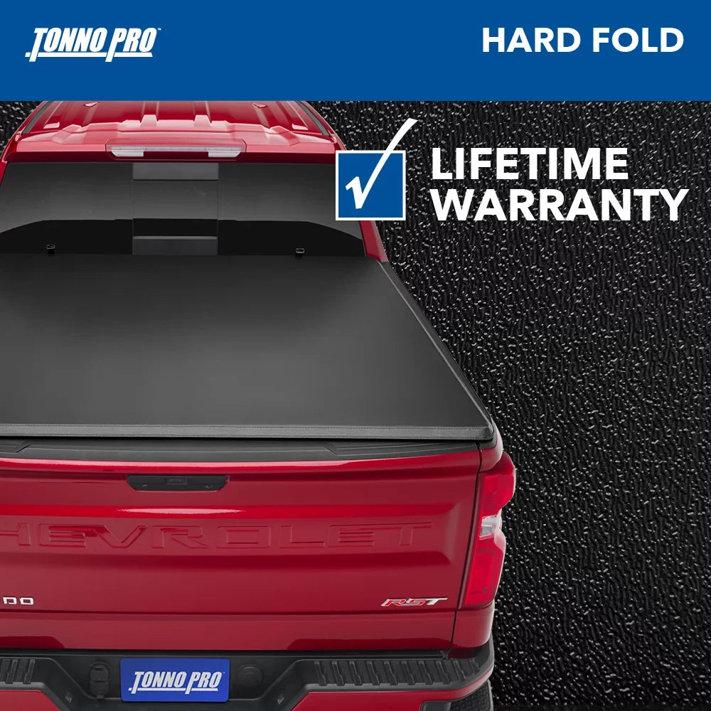 Tonno Pro | Hard Fold, Hard Folding Truck Bed Tonneau Coating | HF-154 | Fits 2007 - 2013 Chevy/GMC Silverado/Sierra 1500 6' 7" Bed (78.7")